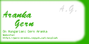 aranka gern business card